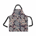 thumbnail image 2 of ASHLEIGH Colorful Paisley Floral Ornamental Adjustable Bib Apron with Pockets Commercial Restaurant and Home Kitchen Apron for Women Men, 2 of 2