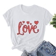 thumbnail image 6 of VKOYWKM Womens Valentine T Shirts Romantic Love Heart Graphic Tee Tops Short Sleeve Casual Crew Neck Love Heart T-Shirts Happy Valentines Day Shirts, 6 of 6