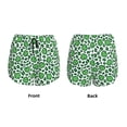 thumbnail image 5 of Vsdgher Leopard print St. Patrick's Day Print Women's Running Double Layer Shorts High Waisted with Pockets Elastic Yoga Workout Athletic Gym Sports, 5 of 8