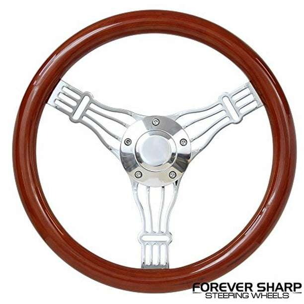 Boat Marine Light Wood Banjo Steering Wheel W/ 3/4 Tapered Keyway