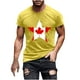 thumbnail image 2 of Tops para hombre, blusas y camisas de cuello redondo y manga corta para hombre. Camiseta de cuello redondo y manga corta con estampado de bandera canadiense para hombre. Blusa de algodón y poliéster p, 2 of 5