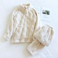 thumbnail image 4 of Ropa de dormir de franela de otoño e invierno para mujer, pijamas de lana para parejas, conjunto de pantalones gruesos y cálidos de manga larga, Pijama para el hogar, ropa de dormir para hombre, 4 of 4