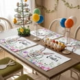 thumbnail image 5 of Bunny Happy Easter Placemats Set of 4, Spring Floral Eggs Table Mats Washable Heat-Insulation Non-Slip Place Mats for Kitchen Dinner Table Indoor Outdoor Decor,13x19 Inch White, 5 of 9