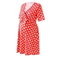 thumbnail image 6 of Loyisvidion Womens Maternity Dresses Woman Solid Short Sleeve Breast-Feeding Pregnant Maternity Nursing Dress,, 6 of 9