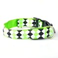thumbnail image 1 of Plaid Pattern Rechargeable LED Glow Light Leads Pet Dog Collar for Small Medium Dogs L, 1 of 5