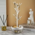 thumbnail image 2 of XINQIHANG Branch Jewelry Rack With Rotatable Base and Storage Box Tree Tower Rack Hanging Organizer for Ring Earrings Necklace Bracelet,Suitable for living rooms, bathrooms,offices,etc., 2 of 7