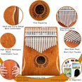 thumbnail image 4 of Everjoys Kalimba Thumb Piano 17 Keys, Professional Musical Instrument Finger Piano Marimbas with Portable Bag, Fast to Learn Songbook, Tuning Hammer, All in One Kit, 4 of 9