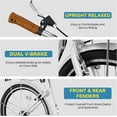 thumbnail image 6 of FICISOG 7 Speed Womens Bike with Rattan Basket & Lock, 24/26 inch Beach Cruiser Bike for Women, Womens Commuter Bicycle Lightweight City Bikes for Adults Ladies, 6 of 8