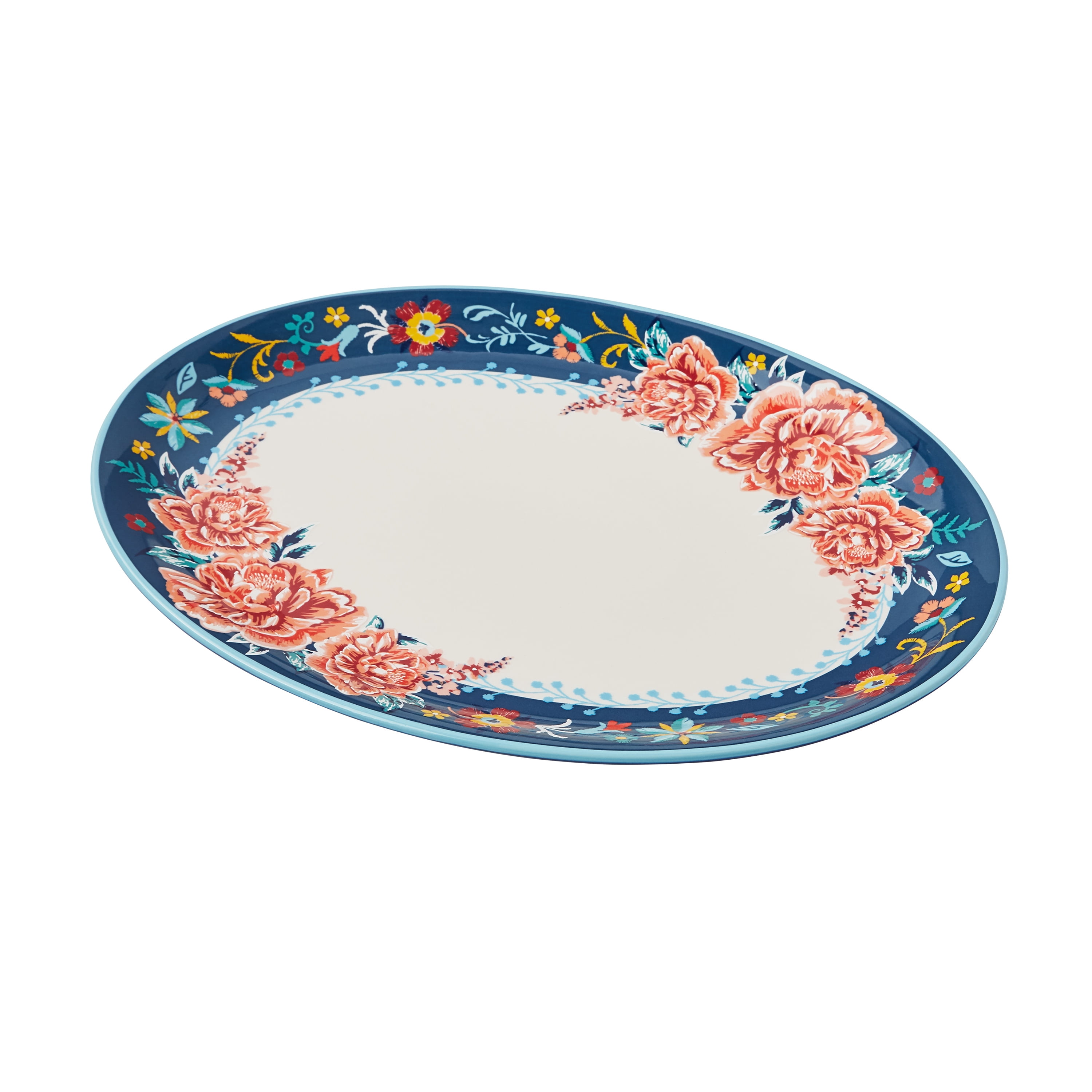 The Pioneer Woman Keepsake Floral Stoneware Serve Platter