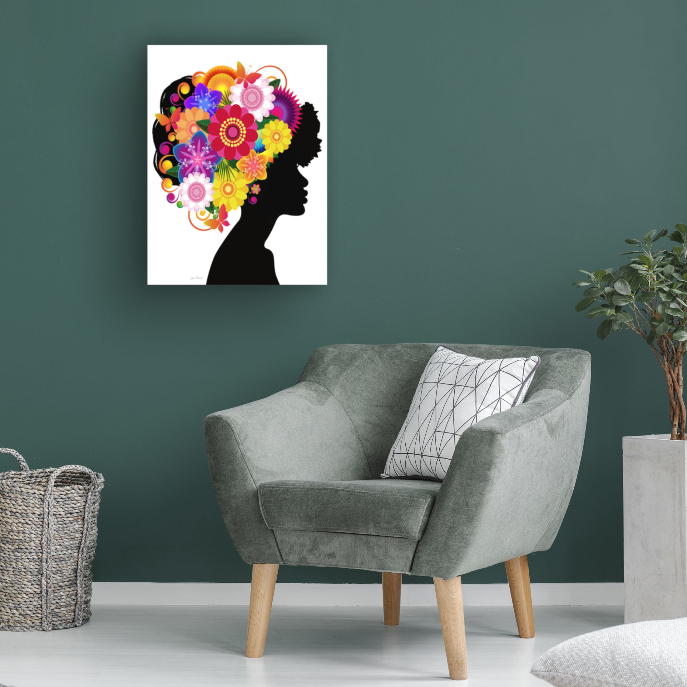 Canvas Wall Art - Jean Plout 'Oh Happy Day A' Wall Art for Living Room, Bedroom, or Office Décor by Trademark Fine Art - 18 x 24 Inches
