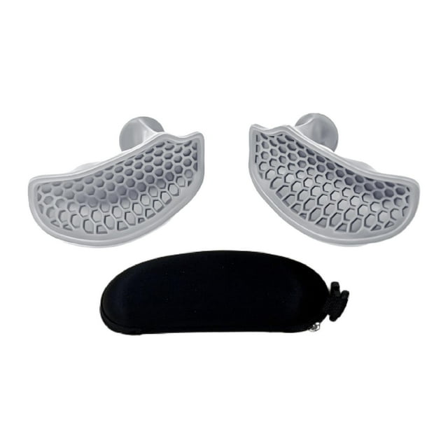 2 agarres ergonómicos para levantamiento de pesas con estuche de EVA. Gris