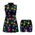 thumbnail image 4 of Pzuqiu Colorful Dog Paw Women Sport Clothes Size L Versatile Sleeveless Golf Dresses with Shorts Stretchy Trendy Pullover Workout Tops Activewear for Casual Summer Travel, 4 of 7