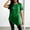 Green, variant on Plus Size Metallic Tops for Women Round Neck Short Sleeve Party Shirts Disco Blouses Sparkly Tee Top Black