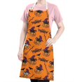 thumbnail image 5 of Halloween Pumpkin Witches Apron-Garden Aprons for Women with Pockets-Cotton Linen Waterproof Kitchen Cooking Gardening Aprons Adjustable for Kitchen,Cooking,BBQ and Salon 32"x27", 5 of 7