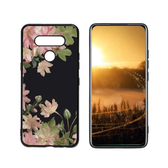 Flowers-357 Phone Case, Degined for LG Q51 Case Men Women, Flexible Silicone Shockproof Case for LG Q51