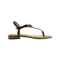thumbnail image 2 of LAUREN RALPH LAUREN Womens Brown Crocodile Padded Logo Ellington Round Toe Block Heel Buckle Thong Sandals Shoes 6.5, 2 of 3