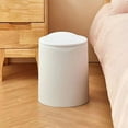 thumbnail image 5 of AuroraX Odor Seal Office Trash Can with Press Top Lid Stylish White Small 2 Gallon Garbage Container Basket Plastic Minimalist Trash Bin for Dormitory Living Room Bathroom Kitchen, 5 of 6