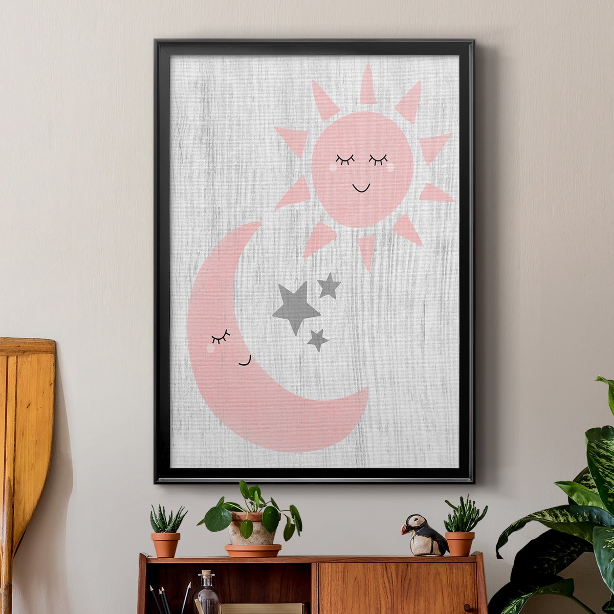 Sun and Moon Premium Classic Framed Print - Ready to Hang