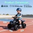 thumbnail image 5 of RT1 12V Kids Electric ATV Ride-On Toys ,8" Tires, Up to 80 Min Rechargeable Battery,Anti-Rollover, Age 3+, Black, 5 of 9