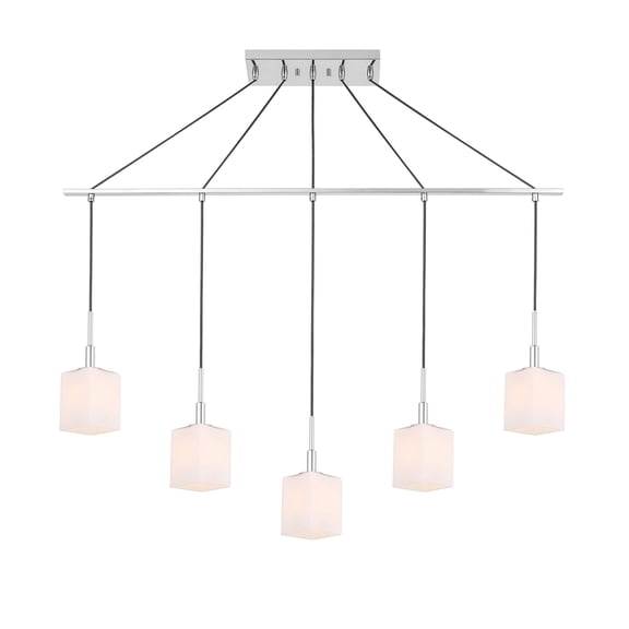 Woodbridge Lighting Langston Transitional Metal Linear Pendant in Chrome