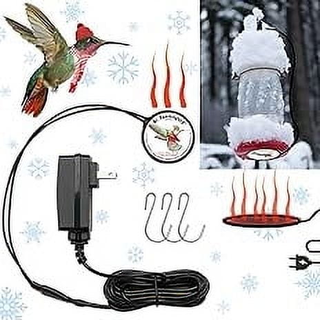 Hummingbird Feeder Warmer Heater Attches to Nearly Any Feeder Easy Peel And Stick, 2025 Clearance, Heated Bird Feeders