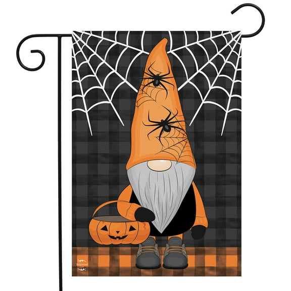 Briarwood Lane Trick Or Treat Gnome Burlap Garden Flag