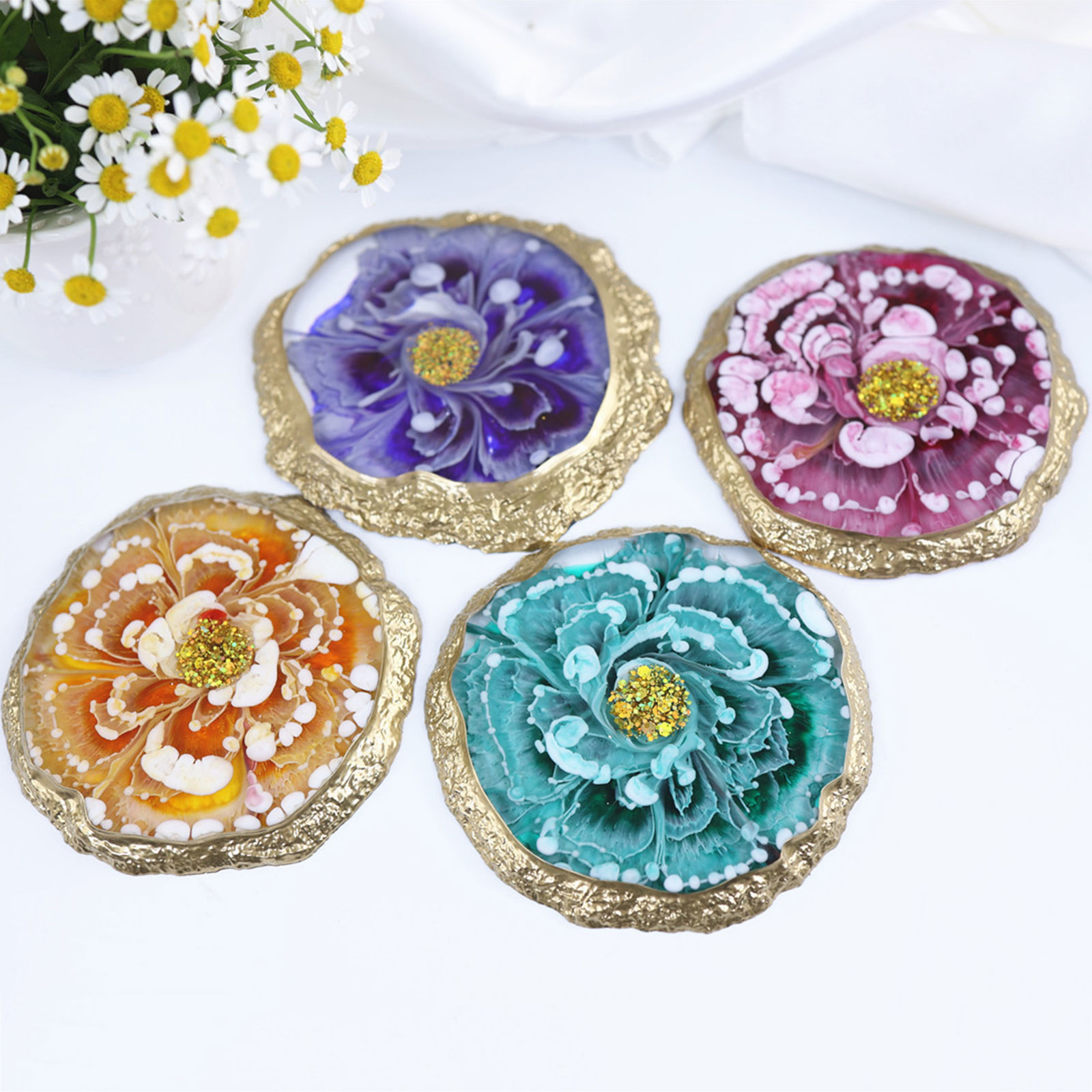 5 Pcs Silicone Irregular-shaped Jewelry Epoxy Resin Mold Tray Casting for Jewelry Storage