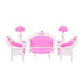 thumbnail image 2 of 6pcs/set Dollhouse Miniature Furniture Set Plastic Tea Table Sofa Couch Mini Furniture Set, 2 of 8