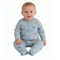 thumbnail image 2 of Emy Dola Baby Boys' One-Piece Footies 100% Cotton Bodysuit For 0-12M Infant Long Sleeve Zipper Onesies Newborn Spring Fall Romper Outfits, 2 of 7