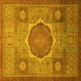 thumbnail image 1 of Ahgly Company Indoor Square Oriental Yellow Modern Area Rugs, 7' Square, 1 of 4