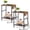 brown, variant on Set of 2 Rustic Brown Industrial End Tables with Charging Station, 2-Tier Nightstands with USB Ports and Outlets for Living Room Bedroom
