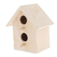 thumbnail image 1 of Accesorios para Jaulas para Loros Sunnimix Caja de madera casa 2 Agujeros cabaña para pájaros, 1 of 8