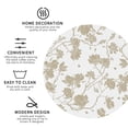 thumbnail image 3 of Vsdgher Vintage Stylized White Color Print Leather Coasters for Drinks, Durable Drink Coasters 4 Set for Tabletop Protection, Luxurious Home Décor and Housewarming Gift-Round Shape, 3 of 6