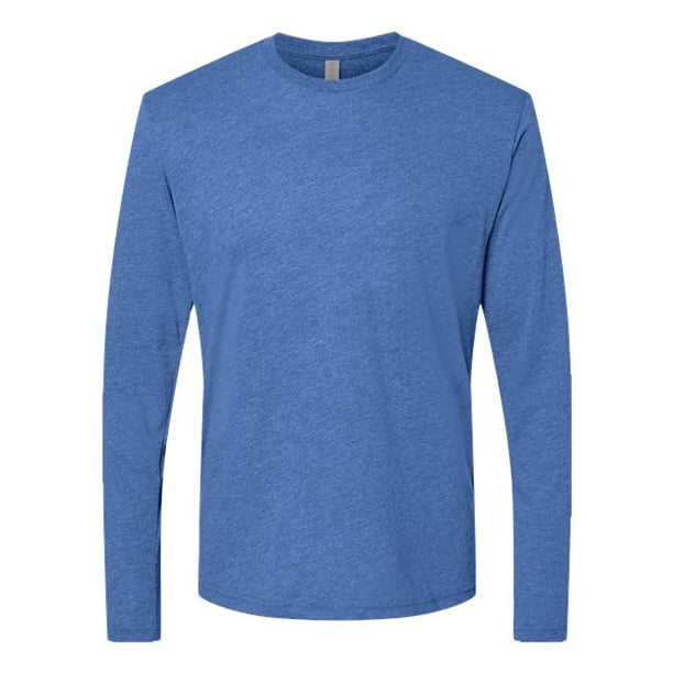 Jersey de manga larga Next Level Performance Blended para hombre mediano azul real 6071
