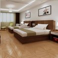thumbnail image 3 of Juego de cama individual moderno para habitaciones de hoteles y apartamentos, diseños de muebles de madera con tamaño King Queen y doble, 3 of 3