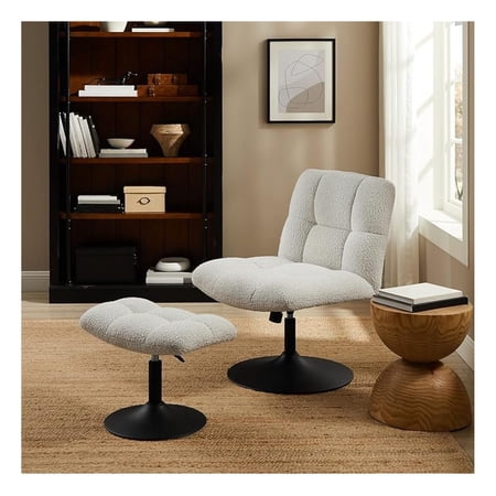 swivel desk chair with footstool product
