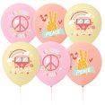 thumbnail image 3 of Stay Groovy Disposable Tableware Set Paper Banner Straws For Bohemian Hippie Groovy Happy Birthday Party Decoration Supplies, 3 of 4