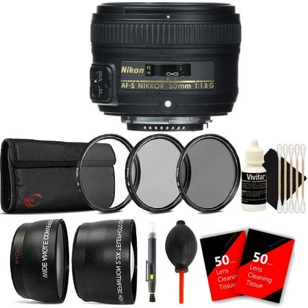 Lens For Nikon Digital Camera Nikon AF-S NIKKOR 50mm f/1.8G Lens with Ultimate Accessory Kit For Nikon Digital SLR Cameras ()