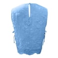 thumbnail image 5 of Fgnfyis Tank Tops for Women Floral Embroidered Sleeveless Tank Round Neck Casual Summer Daily Women's Tops Blue L, 5 of 5