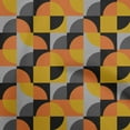 thumbnail image 1 of oneOone Cotton Silk Orange Fabric Geometric Craft Projects Decor Fabric Printed By The Yard 42 Inch Wide, 1 of 4
