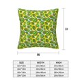 thumbnail image 2 of Throw Pillow Covers, Kiwi Fruits Summer Soft Square Pillow Cases with Invisible Zipper for Couch Bed Sofa, Farmhouse Fall Home Decor 16"x16", 2 of 7