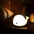 thumbnail image 5 of Linda luz nocturna de ballena para niños, luz nocturna para bebé con 7 colores LED cambiantes, lámpara de noche blanda con control de grifo para guardería, recargable por USB, regalos de cum, 5 of 5