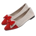 thumbnail image 6 of Gealkoca Women Fashion Bowknot Flats Comfortable Pointed Toe Dress Shoes Ballet Flats Shoes for Women Casual Dressy Shoes for Work Office Walking, 6 of 6