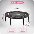 thumbnail image 3 of HolaHatha Mini-Trampoline Pliable, Rebondisseur D\'entraînement Physique Rond Portable de 36 Pouces, Noir, 3 of 11