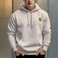 thumbnail image 5 of Men's 330g 100% Cotton Pattern Terry Dropped Shoulder Hoodie-Pumpkin Ghost Print, 5 of 15