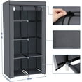 thumbnail image 4 of 34 Inch DIY Closet Organizer Portable Wardrobe with Non-Woven Fabric, 4 of 9