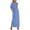 Light Blue, variant on Fmbrln Womens Summer Short Sleeve Long Dress Fashion V Neck Wrap Pleated Side Slit Maxi Dress Casual Loose Beach Sundress