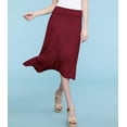 thumbnail image 2 of Cuteduck Womens High-Waist Elegant A-Line Flowy Midi Skirt S-XXL, 2 of 5