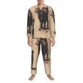 thumbnail image 3 of Fotbe Child And Lion Sketch Pijama de Hombre con Estampado de Manga Larga, Conjunto de 2 Piezas, Ropa de Dormir Suave y Cómoda con Bolsillos-Large, 3 of 7