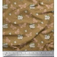 thumbnail image 1 of Soimoi polyester Crepe Fabric Leaves,Floral & Butterfly Print Fabric by the Yard 42 Inch Wide, 1 of 3